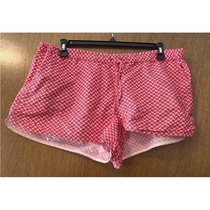 J.Crew Womens Pink Geometric Print Linen Shorts XL Drawstring pockets